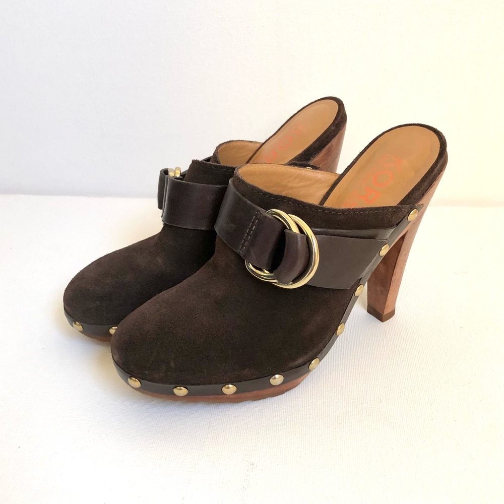 KORS Michael Kors Brown Heeled Mules